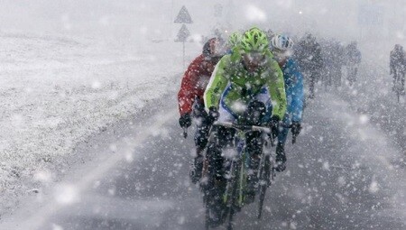 Entrenamiento de ciclismo en invierno