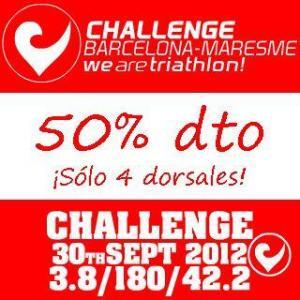 Triatlón Noticias os da la posibilidad de participar en Challenge Barcelona con un 50% de descuento