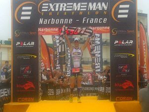 Frederick Van Lierde and Gurutze Frades winners of the first edition Extreme Man Narbonne