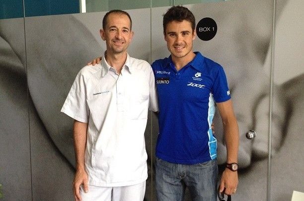 David Serra with javier Gómez Noya