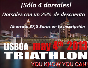 Partecipa al triathlon di Lisbona con uno sconto del 25%.