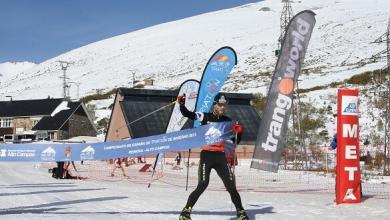 Ana casares e Jon Erguin, campeões espanhóis de triatlo de inverno