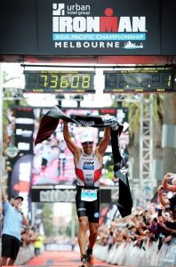 Eneko Llanos wins the Melbourne Ironman