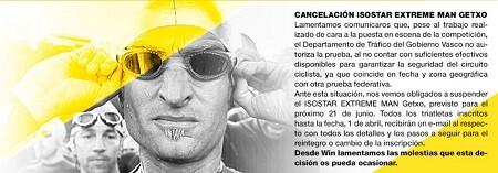 ISOSTAR EXTREME MAN GETXO está suspenso