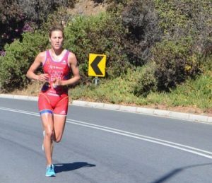 Melina Alonso in the cup PATCO Pan American Cup of Valparaíso Triathlon