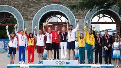Plata en Triatlón por relevos mixtos en los JJ.OO. de la Juventud de Nanjing