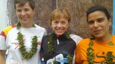 Marina Damlaimcourt wins the Oliva Triathlon