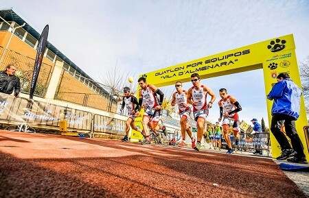 Exit of Duathlon by teams of Almenara