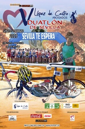 Cartel del Duatlón de Sevilla 2015
