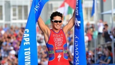 Javier Gómez Noya ganando Ciudad del Cabo en 2014