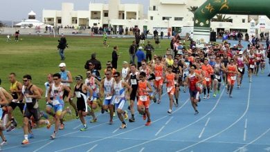 Departure at the International Duathlon of Lanzarote