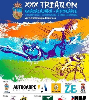 Locandina del triathlon di Guadalajara 2015