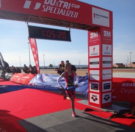 Cecilia Santamaría en el Duatlón Rivas Vaciamadrid