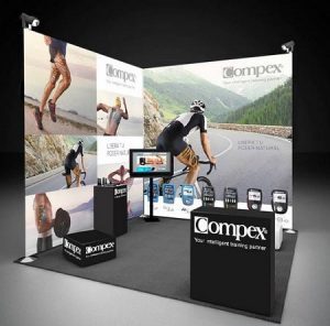 Stand de Compex en marató barcelona