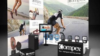 Compex stand at marathon barcelona