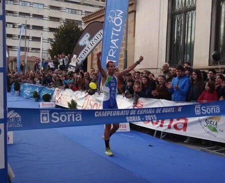 Emilio Martín Campione spagnolo di duathlon 2015 a Soria