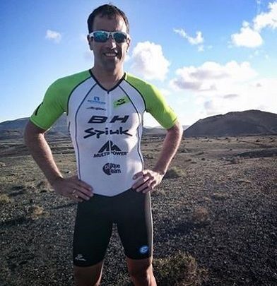 Eneko Llanos entrenando en Lanzarote