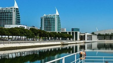 Local de natação no Triatlo de Lisboa