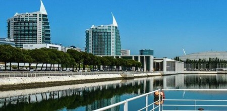 Local de natação no Triatlo de Lisboa