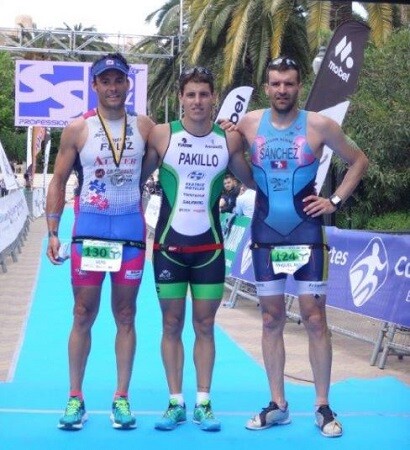 Male podium in the Jumilla Triathlon