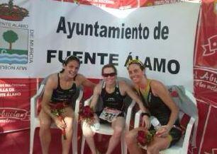 Female Trialton Podium from Fuente Álamo 2015