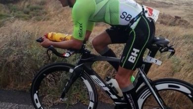 Miquel Blanchar en el ciclismo del ironman de Lanzarote
