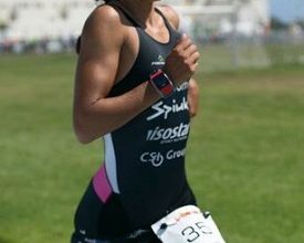 Saleta Castro in the Volcano Triathlon