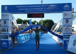 Joselyn Brea consiguiendo la victoria en Pontevedra