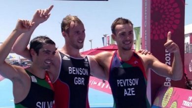 Podium Masculino del Triatlón en Bakú