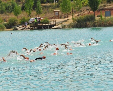 Swimming at the Guadalajara Triathlon