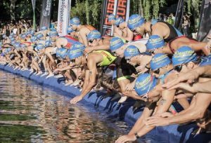 Sortie d'eau Triathlon Villa de Madrid