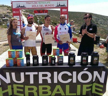 Ball of the World Men's Short Triathlon Podium