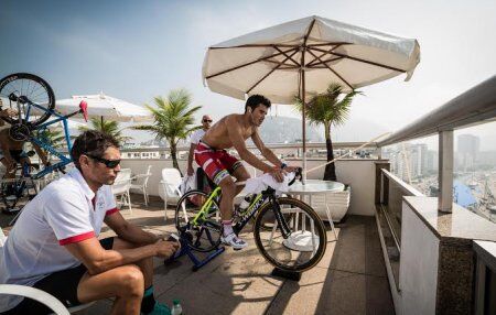 Javier Gómez Noya sul roller a Rio de Janerio