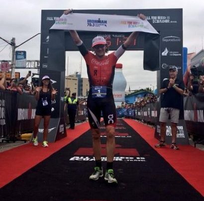 Tim Dom wins the Ironman 70.3 Manta