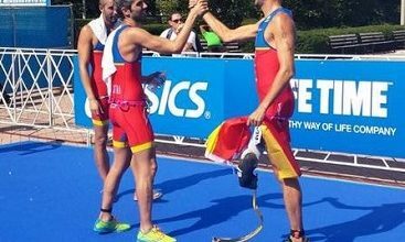 Dani Molina y Héctor Catalá en el Campeonato del Mundo de Acuatlón