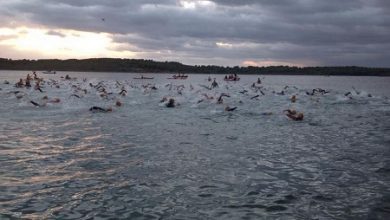 Partenza del Triathlon Mezza Minorca