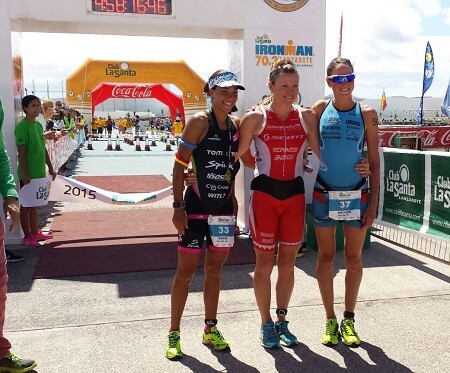 Podio femminile Ironman 70.3 Lanzarote