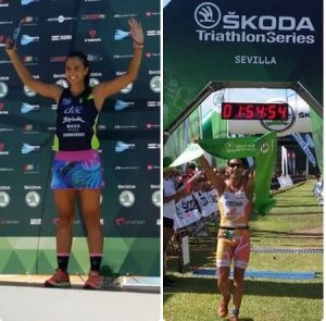 José María Merchán et Maria Pujol remportent la ŠKODA Triathlon Series Sevilla