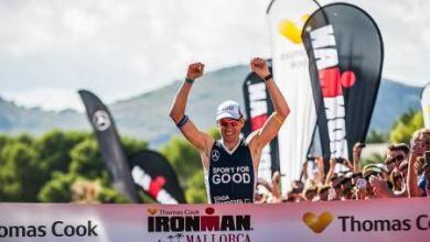 Timo Branch ganando el Ironman de Mallorca