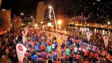 Departure from EDP Bilbao Nigth Marathon