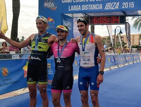 Podium of the Spanish Championship Triathlon LD