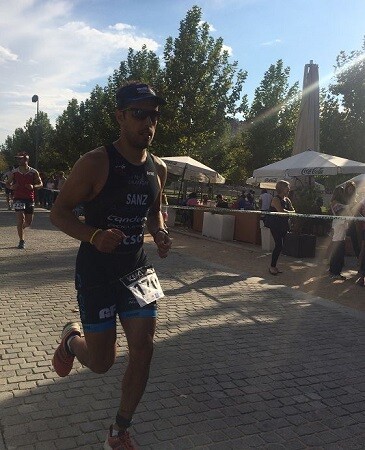 Fran Blanco en carrera del  Triatlón Madrid KM0