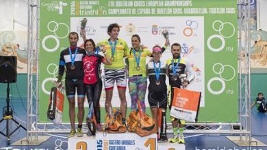 María Pujol y Diego Paz Campeones de España de Triatlón Cros.