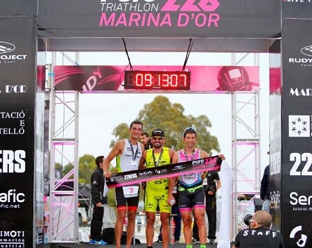 Podium of the 226 test in the Pure Triathlon