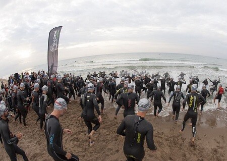 Exit of the Gava Series Triathlon