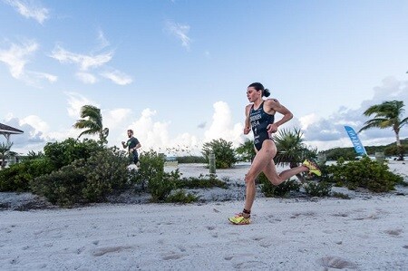 und Gwen Jorgensen beim Island House Triathlon