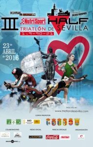 affiche Demi Triathlon Sevilla 2016