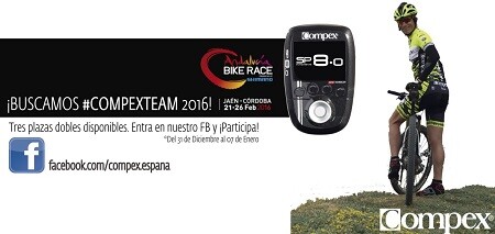 Concours de course de vélo en Andalousie avec COMPEX