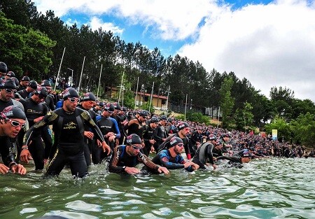 départ du Triathlon de Pampelune