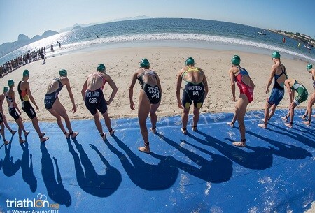 Verschmutztes Schwimmen in Rio de Janeiro